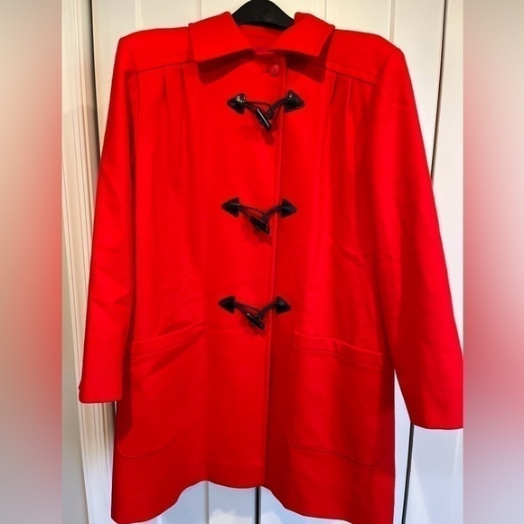 Vintage Pendleton Woolen Mills Jacket Wool Made In USA Red Duffle Large - Picture 2 of 16